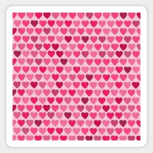 Pink Valentines Hearts Sticker